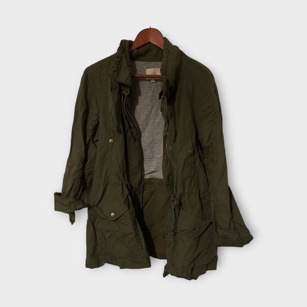 Loft Women’s utility jacket dark green like new size m